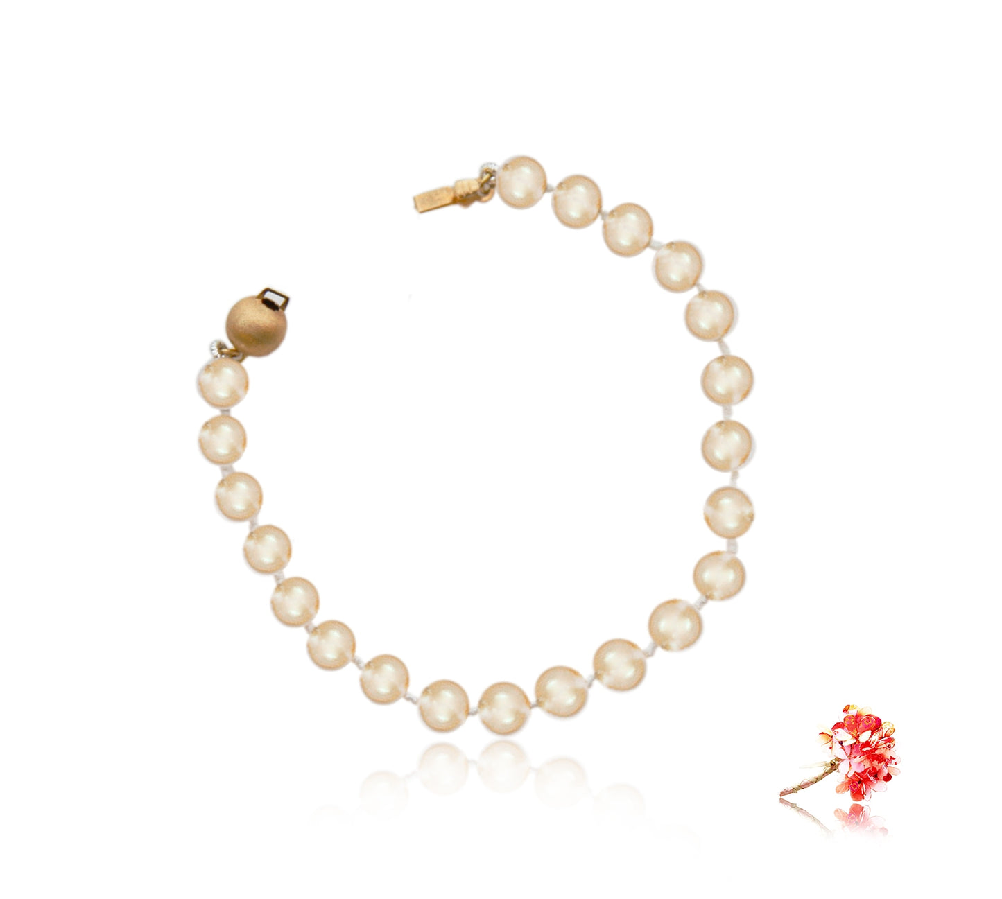 Akoya Soft Pinkish Overtone Pearl Bracelet