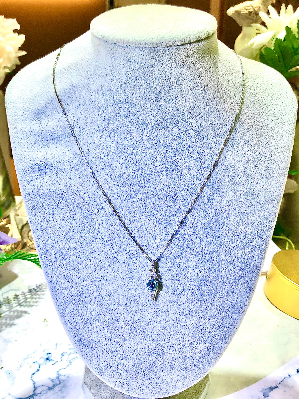 Fancy Blue Diamond Pendant