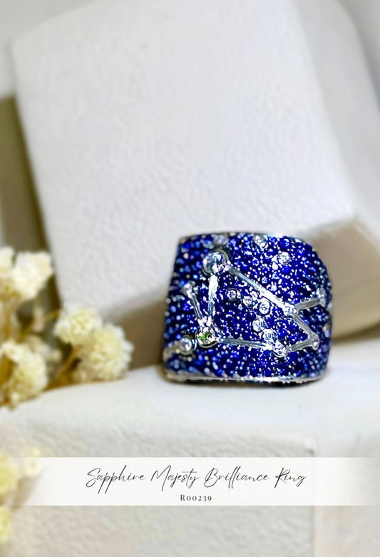 The Extravagant Collection: Colored Sapphire and Diamond Necklace, Rings, Earrings