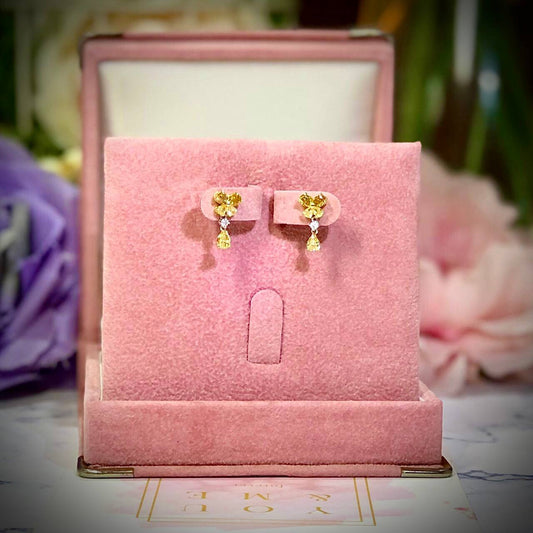 [For Rent] Yellow Radiance Diamond Earrings (To Buy: $9,420)