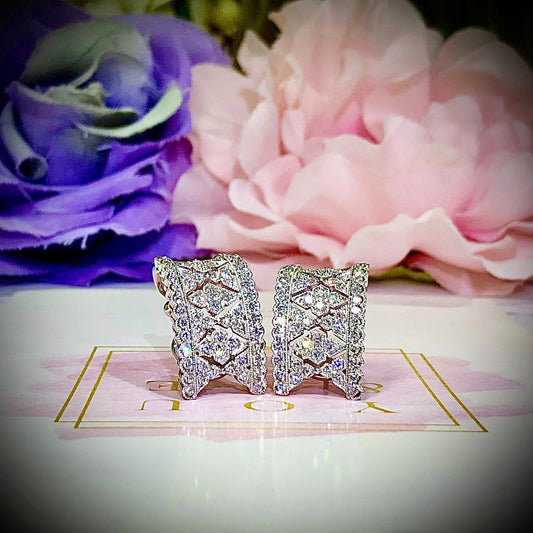 [For Rent] Vintage Symphony Diamond Earrings (To Buy: $19,448)