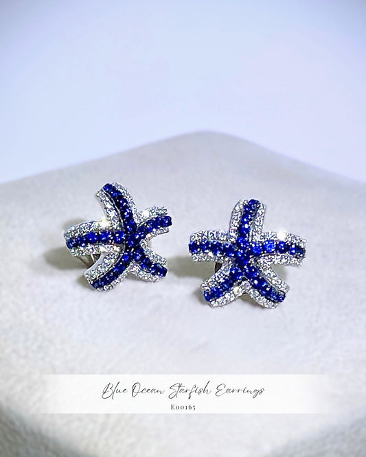 [For Rent] Blue Ocean Starfish Earrings (To Buy: $8,206)