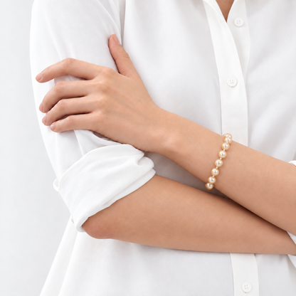 Akoya Soft Pinkish Overtone Pearl Bracelet