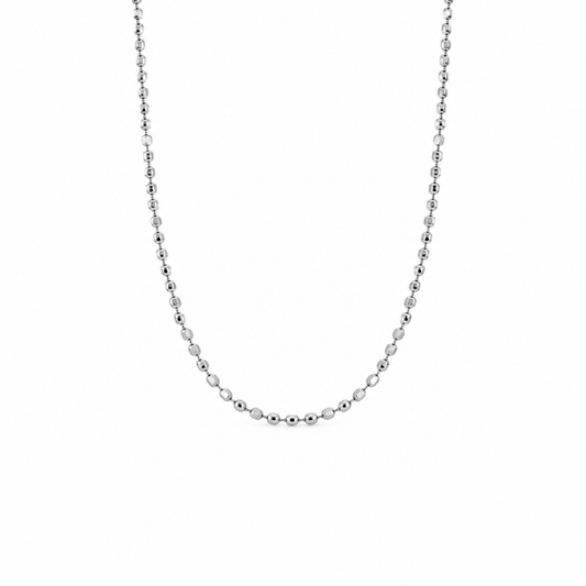 Ball Chain, 45CM in 18k White Gold