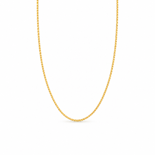 Box Chain, 40CM in 18k Yellow Gold
