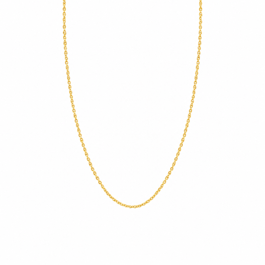 Link Chain, 40CM in 18k Gold, Yellow