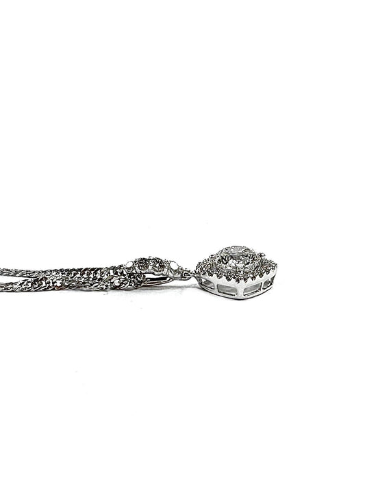 Cushion Halo Diamond Pendant