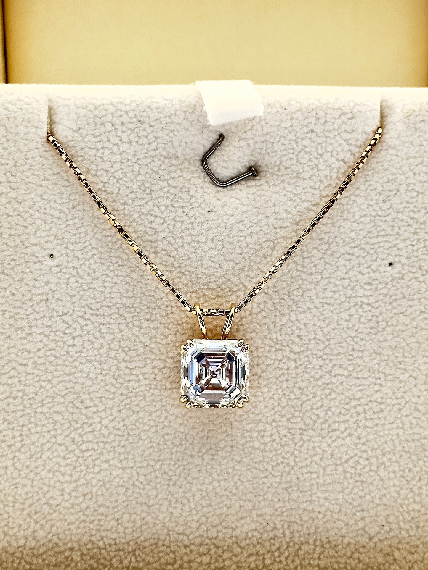 Asscher Diamond Pendant