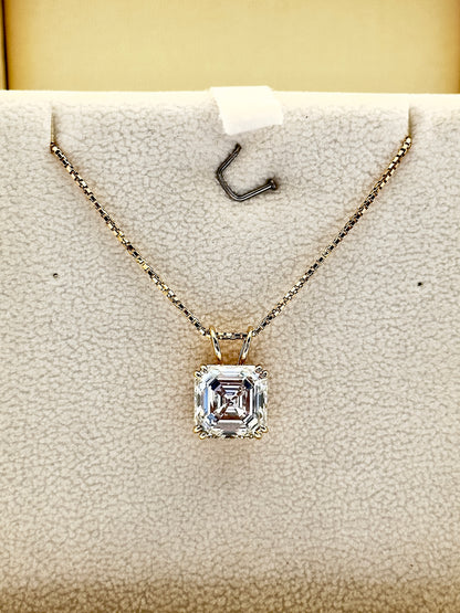 Asscher Diamond Pendant