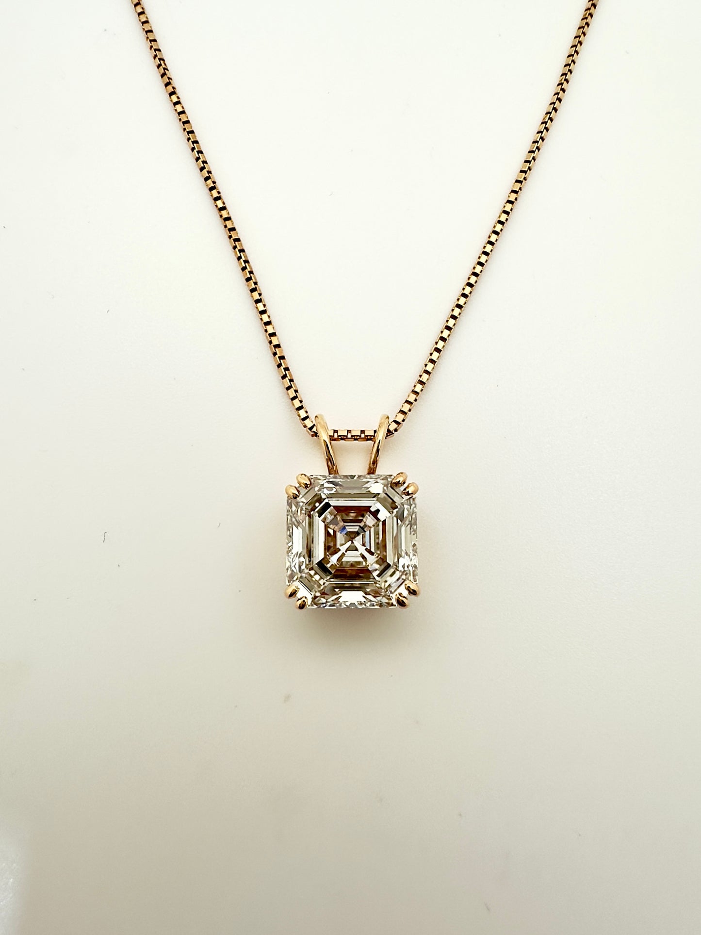 Asscher Diamond Pendant