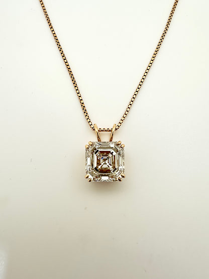 Asscher Diamond Pendant