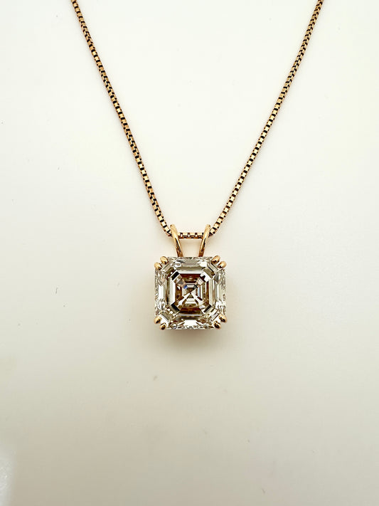Asscher Diamond Pendant