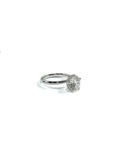 Natural Round Diamond Ring- Tulip