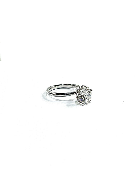 Natural Round Diamond Ring- Tulip