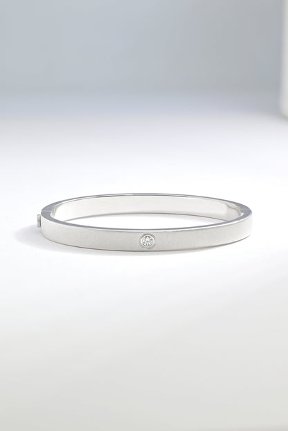 Love Me Bangle - White Gold