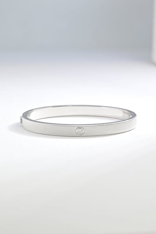 Love Me Bangle - White Gold