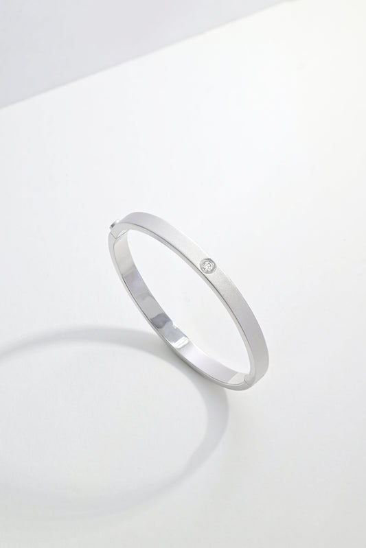 Love Me Bangle - White Gold