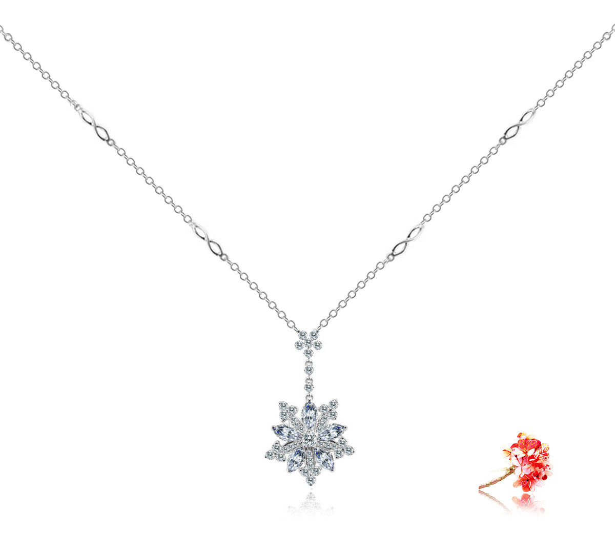 You are my Snowflake Diamond Necklace