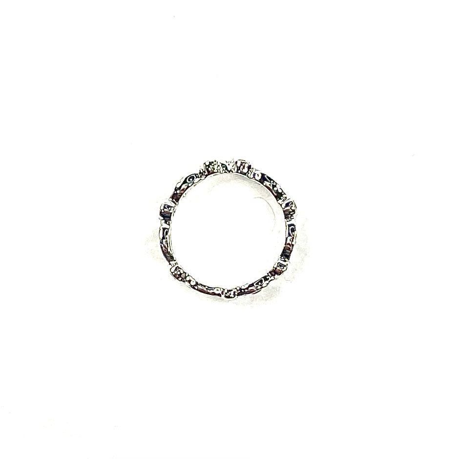 Ruby Lattice Milgrain Ring