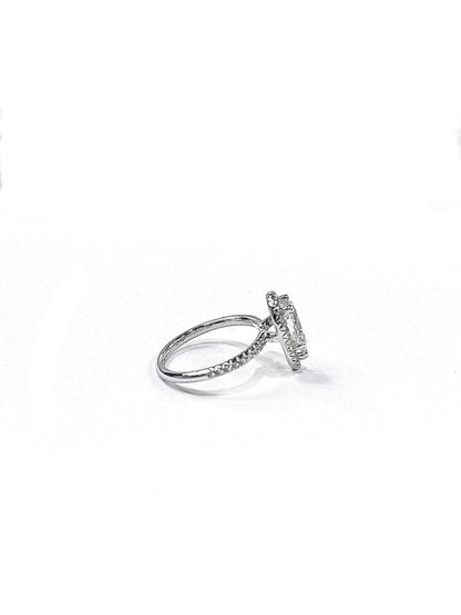 Natural Pear Diamond - Halo
