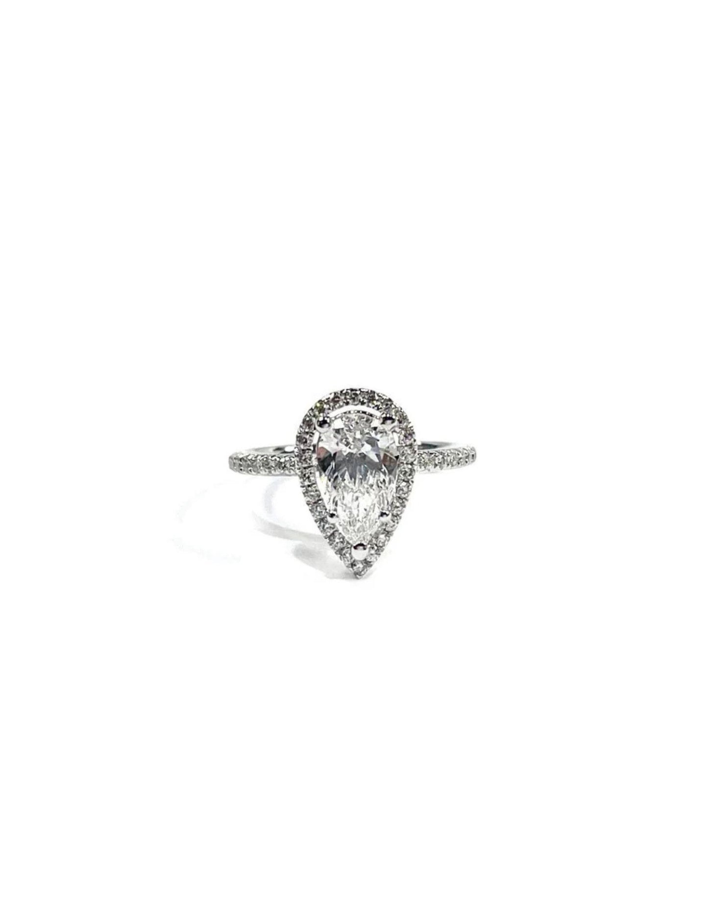Natural Pear Diamond - Halo