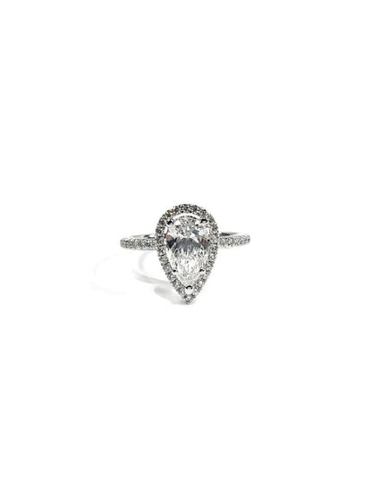 Natural Pear Diamond - Halo