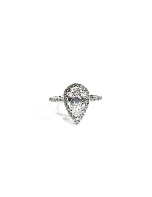 Natural Pear Diamond - Halo