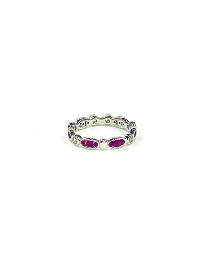 Ruby Lattice Milgrain Ring